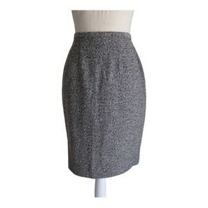Anne Klein II Vintage Tweed High Waisted Wool Skirt